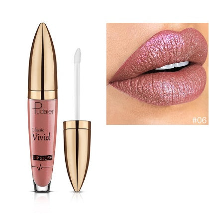 Pudaier matte pearlescent non-stick cup diamond lip gloss