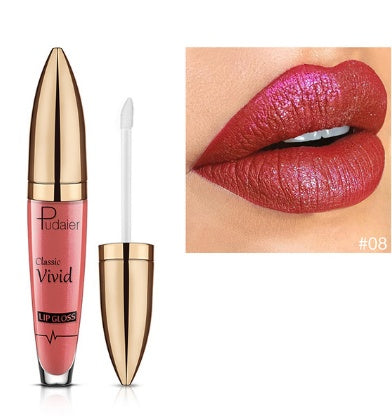 Pudaier matte pearlescent non-stick cup diamond lip gloss