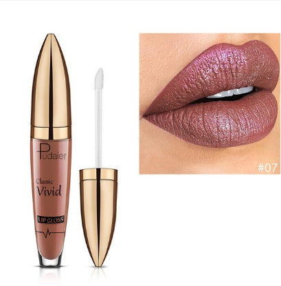 Pudaier matte pearlescent non-stick cup diamond lip gloss