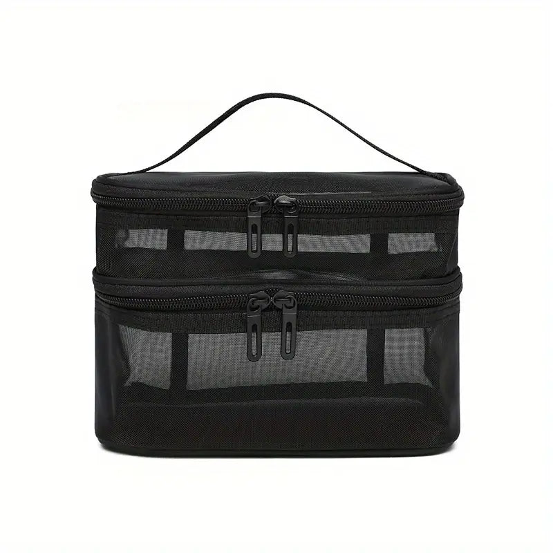 Large Double-Layer Mesh Toiletry Bag