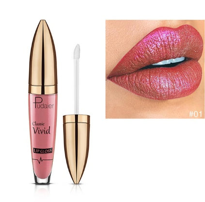 Pudaier matte pearlescent non-stick cup diamond lip gloss