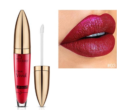 Pudaier matte pearlescent non-stick cup diamond lip gloss