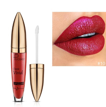 Pudaier matte pearlescent non-stick cup diamond lip gloss