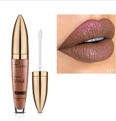 Pudaier matte pearlescent non-stick cup diamond lip gloss