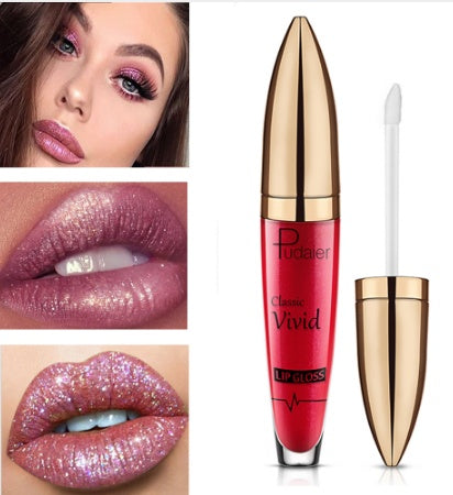 Pudaier matte pearlescent non-stick cup diamond lip gloss