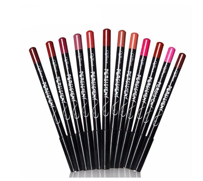 12PCS Long-Lasting Lipstick Set with Lip Liner