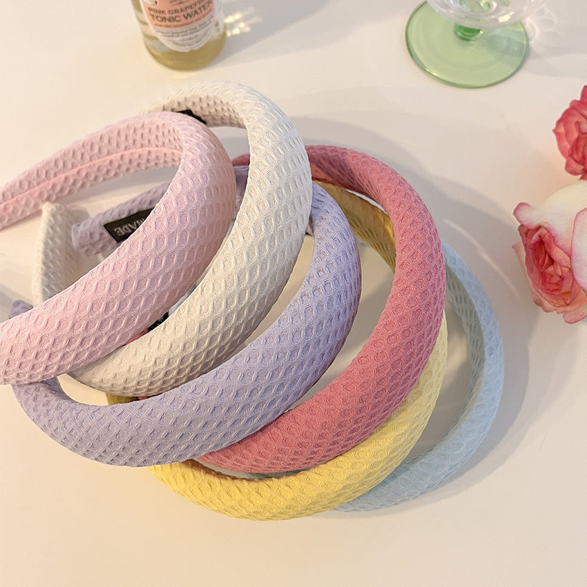 Candy Colored Wide Brimmed Hair Band For Women With High Skull Top