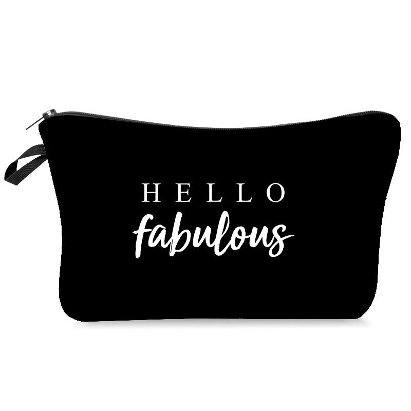 Vibrant  English alphabet cosmetic bag