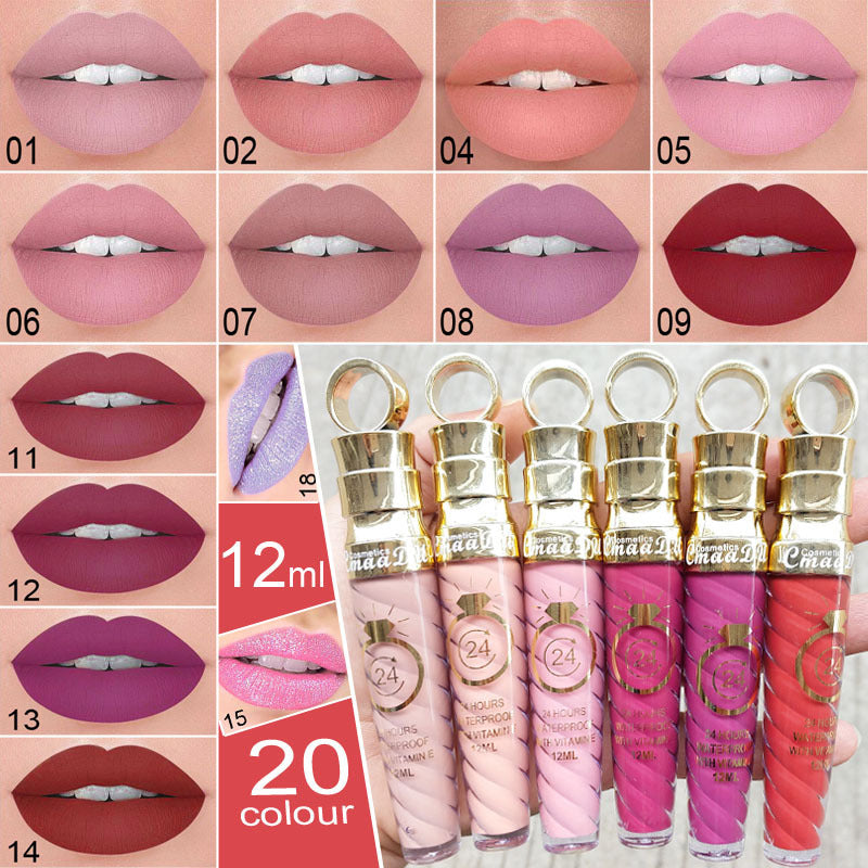 12ML Long-Lasting Matte Lip Gloss